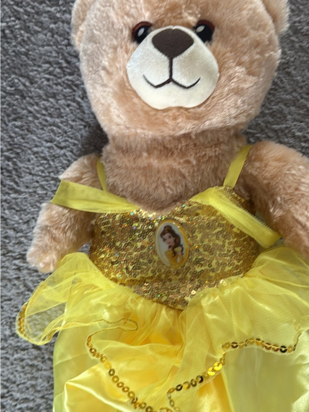 Build-A-Bear Yellow Sequin Princess Dress